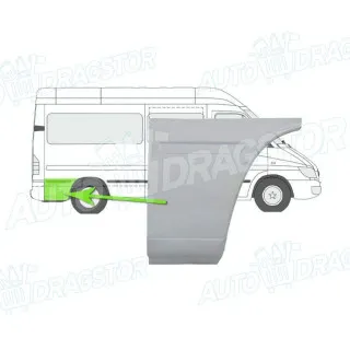 Rub zadnjeg točka VOLKSWAGEN LT (2D), 96-06; 