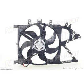 Ventilator hladnjaka sa nosačem OPEL COMBO C, 00-11; CORSA C (X01), 00-06; TIGRA (X04), 04-09; 