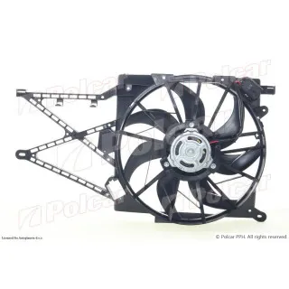 Ventilator hladnjaka sa nosačem OPEL ASTRA G (T98), 98-09; CORSA C (X01), 00-06; ZAFIRA A (T98), 99-05; 