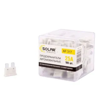 OSIGURAČI 25A 100KOM PLASTIČNA KUTIJA 