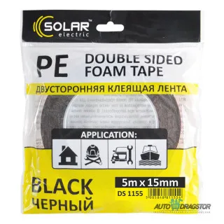 DVOSLOJNA TRAKA 15x5000mm CRNA 