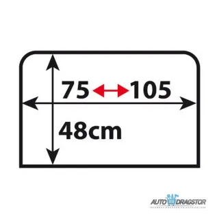 ZAŠTITA OD SUNCA BOČNA ŠIRINA 75-105/VISINA 48CM ZA SUV/4x4 VOZILA  2KOM 