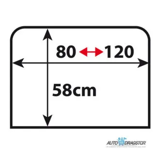 ZAŠTITA OD SUNCA BOČNA ŠIRINA 80-120/VISINA 58CM ZA SUV/4x4 VOZILA  2KOM 