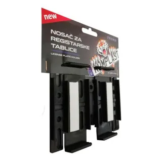 PLASTIČNI NEVIDLJIVI OKVIR ZA REGISTARSKU TABLICU CRNI SET 2KOM 