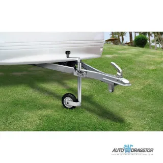 POTPORNI TOČAK ZA PRIKOLICU BEZ OBUJMICE STATIČKO OPTEREĆ. MAX 80KG,ČELIČNA CEV 3.5CM,PRODU. 47.5-72 