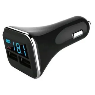 PUNJAC ZA VOZILO SA 2 USB ULAZA 4.2A I DISPLEJOM ZA KONTROLU NAPONA AKUMULATORA 