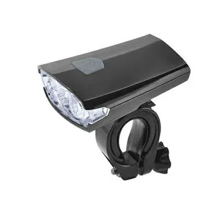 PREDNJA LAMPA ZA BICIKL, CRNA, 2 SMD LED, USB PUNJENJE 