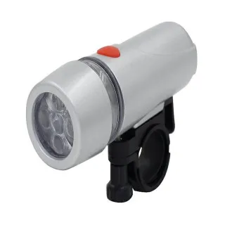 PREDNJA LAMPA ZA BICIKL, SREBRNA, 5 SMD LED 