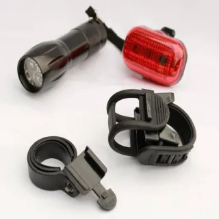 SET SVETALA ZA BICIKL - PREDNJA LAMPICA CRNA 9 LED + ZADNJA 3 LED 