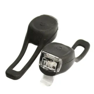 SET SILIKONSKIH SVETALA ZA BICIKL – PREDNJE I ZADNJE CRNO 