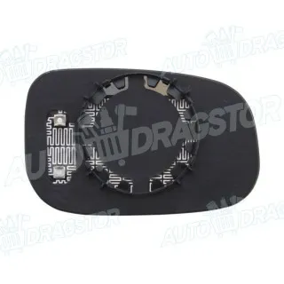 Staklo retrovizora sa nosačem VOLVO C30, 06-13; C70, 06-13; S40 (MS), 04-12; S60 (RS), 00-09; S80 (AS), 06-16; V50 (MW), 04-12; V70 (BW), 07-16; 