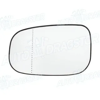 Staklo retrovizora sa nosačem VOLVO C30, 06-13; C70, 06-13; S40 (MS), 04-12; S60 (RS), 00-09; S80 (AS), 06-16; V50 (MW), 04-12; V70 (BW), 07-16; 