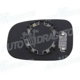 Staklo retrovizora sa nosačem VOLVO C30, 06-13; C70, 06-13; S40 (MS), 04-12; S60 (RS), 00-09; S80 (AS), 06-16; V50 (MW), 04-12; V70 (BW), 07-16; 