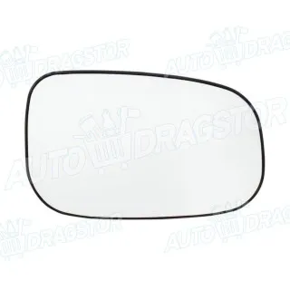 Staklo retrovizora sa nosačem VOLVO C30, 06-13; C70, 06-13; S40 (MS), 04-12; S60 (RS), 00-09; S80 (AS), 06-16; V50 (MW), 04-12; V70 (BW), 07-16; 