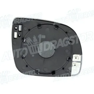 Staklo retrovizora sa nosačem VOLKSWAGEN LUPO (6X1/6E1), 98-05; POLO (6N/6N2/6KV), 94-01; 