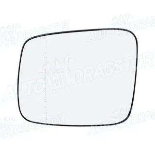 Staklo retrovizora sa nosačem VOLKSWAGEN CARAVELLE (T4), 90-03; TRANSPORTER (T4), 90-03; 