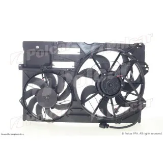 Ventilator hladnjaka sa nosačem VOLKSWAGEN MULTIVAN (7H/T5), 03-15; TRANSPORTER (7H/T5), 03-15; 