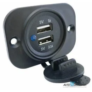PUNJAČ ZA VOZILO SA 2 USB ULAZA 12/24V,2.1A 