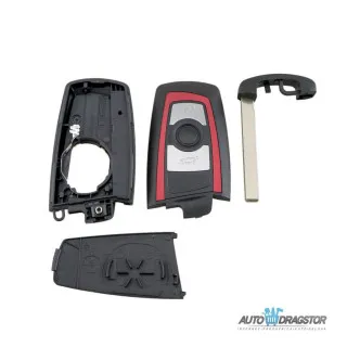 KUĆIŠTE OKLOP KLJUČA 3 DUGMETA  ZA BMW SA CRVENIM OKVIROM 