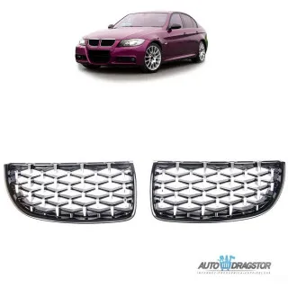 BMW 3 (E90) Sedan (E91) Touring 2005-2008 MASKA DIAMOND HROM CRNA SET 2 KOM 