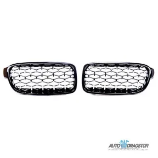 BMW 3 (F30) Sedan (F31) Touring 2011-2019 MASKA DIAMOND HROM CRNA SET 2 KOM 
