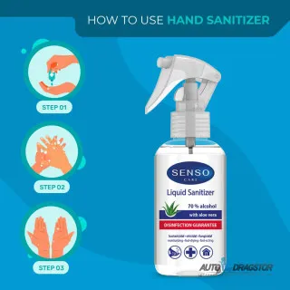 ANTIBAKTERIJSKI SPREJ ZA RUKE 150ML ALOE VERA 70% ALKOHOLA 