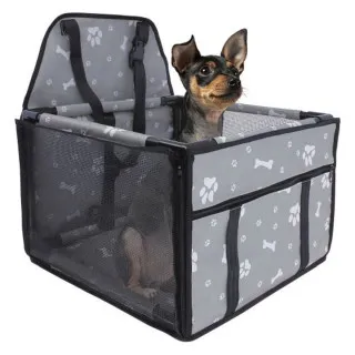 TRANSPORTNA TORBA ZA ZIVOTINJE 38.5x38.5x27CM SIVA 