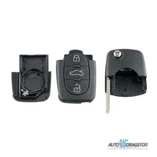 KUĆIŠTE OKLOP KLJUČA 3 dugmeta HU66 ZA AUDI A2,A3,A4,A6,A8,TT 