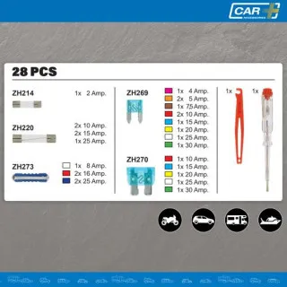 OSIGURAČI SET (SET OSIGURAČA/ALAT ZA VAĐENJE/GLINERICA)  SET SADRŽI 28KOM 