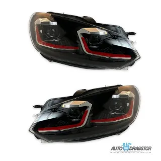 VW GOLF 6 2008-2012 FAROVI ANGEL EYES CRNI SA MOTOROM ZA PODEŠAVANJE SET-2KOM 
