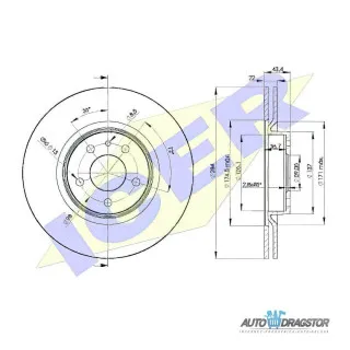 Kočioni diskovi ALFA ROMEO, FIAT, LANCIA, OPEL 