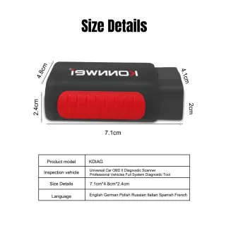 UNIVERZALNI OBD2 DIJAGNOSTIČKI SKENER ZA VOZILA POSLE 1996god. 