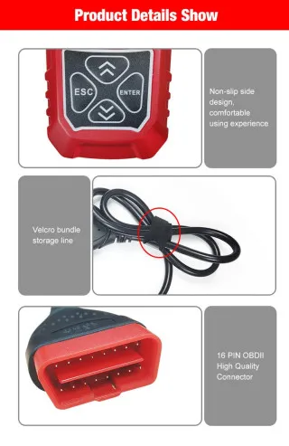 UNIVERZALNI OBD2 DIJAGNOSTIČKI SKENER ZA VOZILA NA 12V 