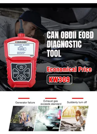 UNIVERZALNI OBD2 DIJAGNOSTIČKI SKENER ZA VOZILA NA 12V 