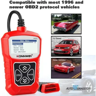 UREĐAJ ZA DIJAGNOSTIKU OBD2 CRVENI 