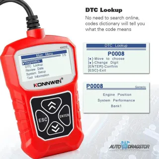 UREĐAJ ZA DIJAGNOSTIKU OBD2 CRVENI 