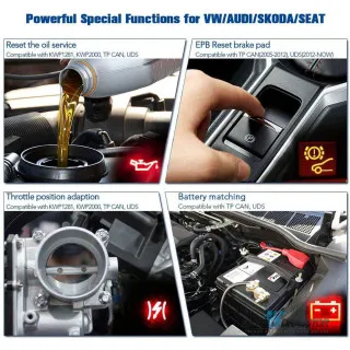 UREĐAJ ZA DIJAGNOSTIKU OBD2 ZA VOLKSWAGEN ŠKODA SEAT AUDI 