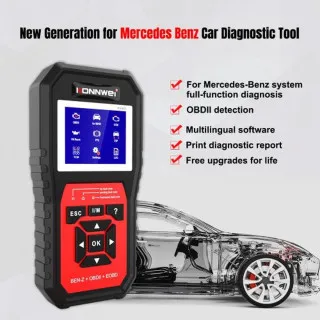 UREDJAJ ZA DIJAGNOSTIKU OBD2  ZA MERCEDES BENZ VOZILA SA PUNOM DIJAGNOSTIKOM I OPCIJOM RESETOVANJA 