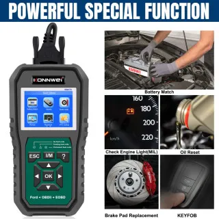 UNIVERZALNI OBD2 SKENER ZA SVA VOZILA +DIJAGNOSTICKI SKENER ZA FORD VOZILA SA ŠIROKIM SPEKTROM FUNKCIJA RESETOVANJA 