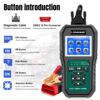 UNIVERZALNI OBD2 SKENER ZA SVA VOZILA +DIJAGNOSTICKI SKENER ZA FORD VOZILA SA ŠIROKIM SPEKTROM FUNKCIJA RESETOVANJA 