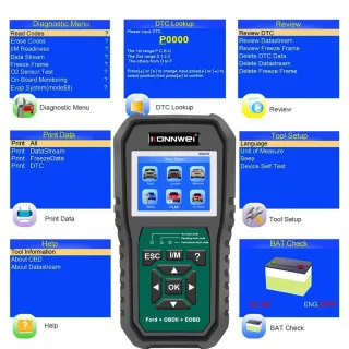 UNIVERZALNI OBD2 SKENER ZA SVA VOZILA +DIJAGNOSTICKI SKENER ZA FORD VOZILA SA ŠIROKIM SPEKTROM FUNKCIJA RESETOVANJA 