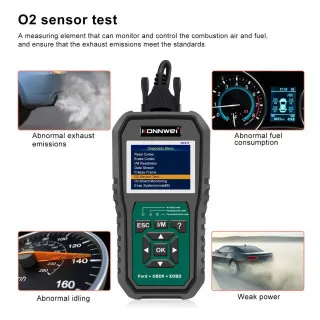 UNIVERZALNI OBD2 SKENER ZA SVA VOZILA +DIJAGNOSTICKI SKENER ZA FORD VOZILA SA ŠIROKIM SPEKTROM FUNKCIJA RESETOVANJA 