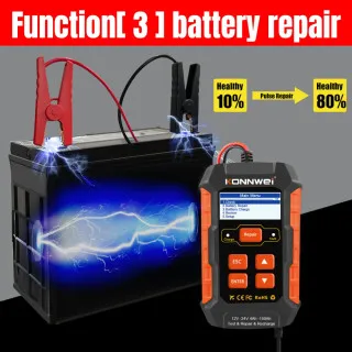 3u1 AKUMULATOR TESTER/PUNJAČ AKUMULATORA/PULSNI REPARATOR 12V 10A i 24V 5A, 4Ah-150Ah 