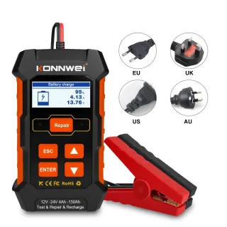 3u1 AKUMULATOR TESTER/PUNJAČ AKUMULATORA/PULSNI REPARATOR 12V 10A i 24V 5A, 4Ah-150Ah 