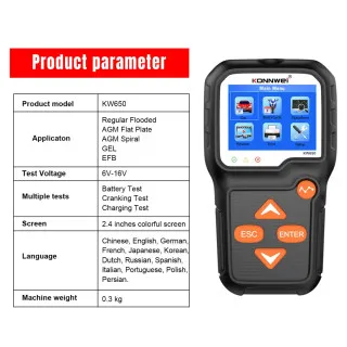 AKUMULATOR TESTER ZA AUTOMOBILE I MOTORE 6/12V 