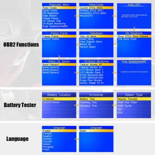2u1 UNIVERZALNI OBD2 DIJAGNOSTIČKI SKENER I AKUMULATOR TESTER ZA AUTOMOBILE I MOTORE 