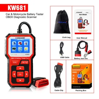 2u1 UNIVERZALNI OBD2 DIJAGNOSTIČKI SKENER I AKUMULATOR TESTER ZA AUTOMOBILE I MOTORE 