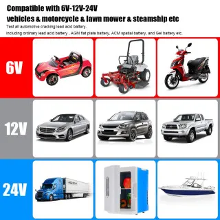 PROFESIONALNI AKUMULATOR TESTER ZA 6/12/24V ZA MOTORE/VOZILA/KAMIONE/MARINE/ATV 