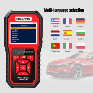 2u1 UNIVERZALNI OBD2 DIJAGNOSTIČKI SKENER I AKUMULATOR TESTER ZA AUTOMOBILE I MOTORE 