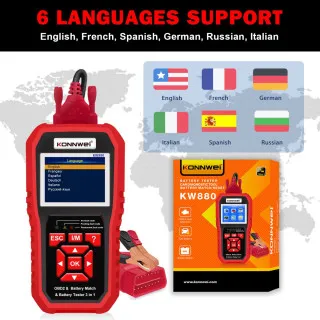 3u1 UNIVERZALNI OBD2 DIJAGNOSTIČKI SKENER I AKUMULATOR TESTER SA POVEZIVANJEM NA AKUMULATOR ZA AUTOMOBILE I MOTORE 